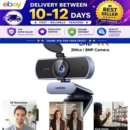 Ugreen webcam 8mp usb messa - webcam,